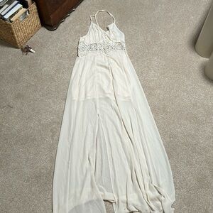 Pretty long cream dress